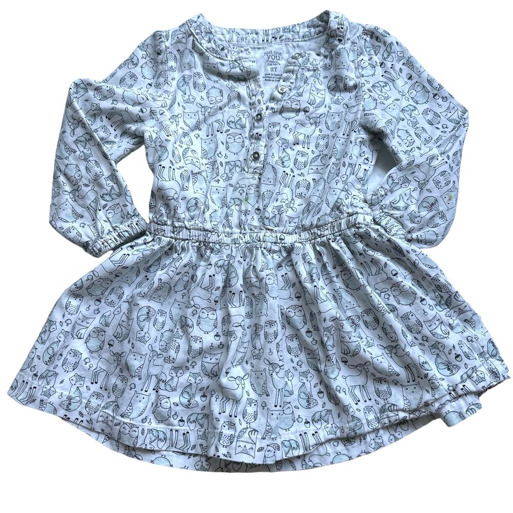 Carter's Animal Print Peplum Dress - Size 2T